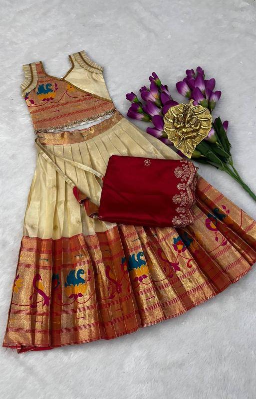 PAITHANI KIDS LEHENGA CHOLI simmer Mumbai kids fashion trends